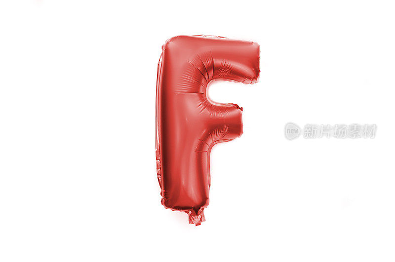 字母F -红色的字母气球